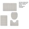 4Pcs/Set Sponge Bathroom Mat Water-Absorbent Bath Rug Non-Slip Machine Washable Floor Mat for Tub Shower Toilet
