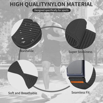 Adjustable Elastic Bicep Band Breathable Replacement Nylon Sport Band Cozy Sweat Resistant Sport Arm Strap for Amazfit Helio