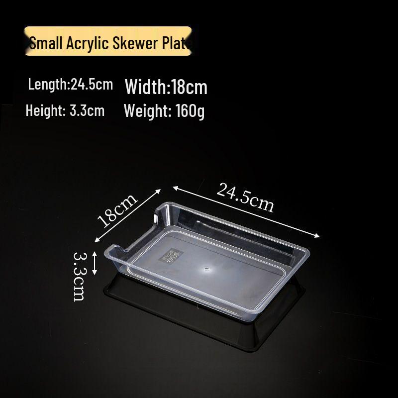 Transparent Acrylic Skewer Plate for Hot Pot & BBQ Restaurant Display