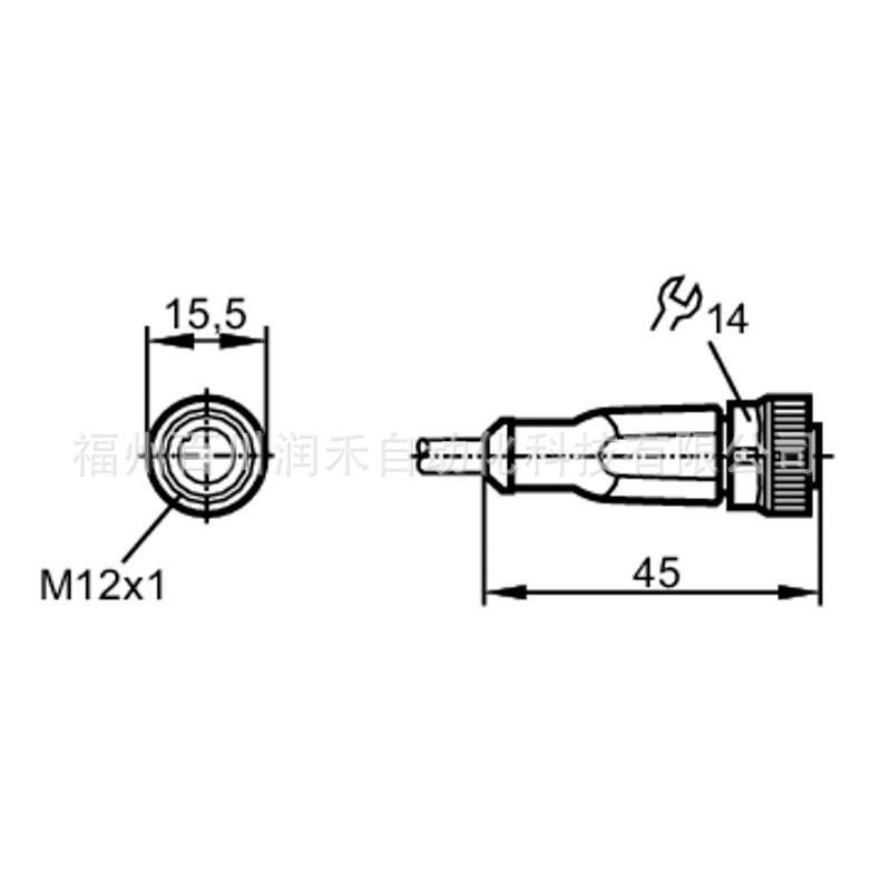 EVC544 ifm Sensor Accessory Cable, High Protection Class, New, Original, In Stock EVC544
