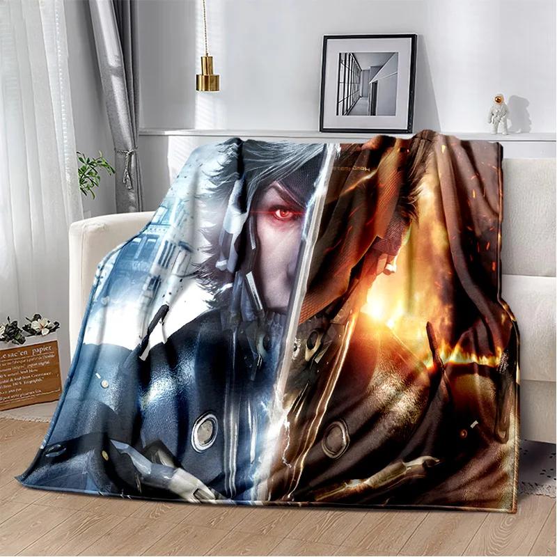 HD Metal Gear Solid Game Gamer Cartoon 3D Blanket,Soft Throw Blanket for Home Bedroom Bed Sofa Picnic Travel Cover Blanket Kids