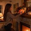 Halloween Pumpkin Decoration with LED Light for Home Party Bar Props