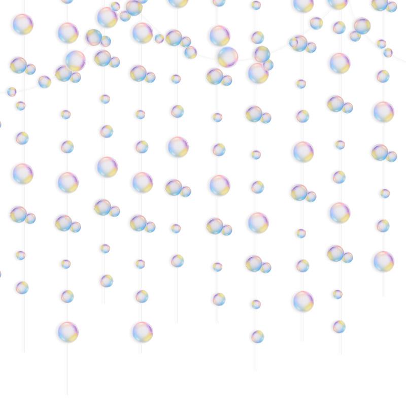 3M Bubbelgirlanger Barn Sjöjungfru Födelsedagsfest Dekoration Hängande Band Under Havet Havsfest Tillbehör Babyshower Bröllop