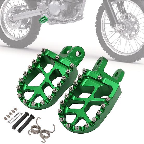 Dirt Bike Foot Pegs,Motorcycle Footpegs Wider Foot Rest Pedal CNC for KLX300SM 97-07 20-24 KLX250 06-23 KLX250R 94-96 KLX250S 09-14 KLX650 93-96