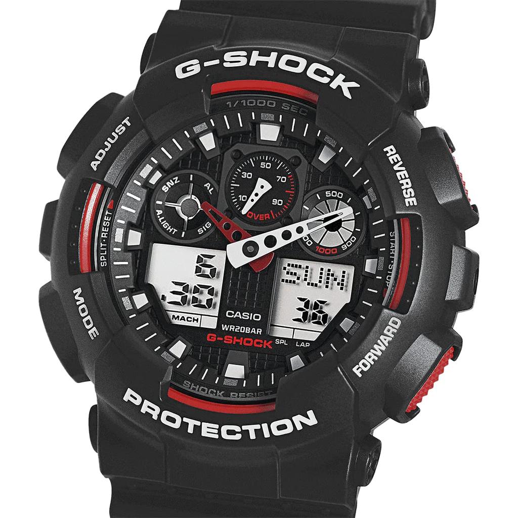 Casio World Time Dial Watch Black G-SHOCK ANA-DIGI #GA100-1A4