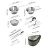 Stainless Steels Cups Plates Forks Spoons Camping Cutlery Set Outdoor Cooking Tableware with Plates Bowls Easy to Use