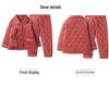 Mei Ji Yun Women's Plus Size Quilted Flannel Pajama Set - Cozy Three-Layer Design for Home Wear