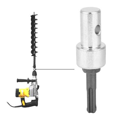 Drill Bit Adapter for Electric Drill To Earth Auger Connector Arbor Round Shank 2 Pit 2 Slot Electric Drill Adapter