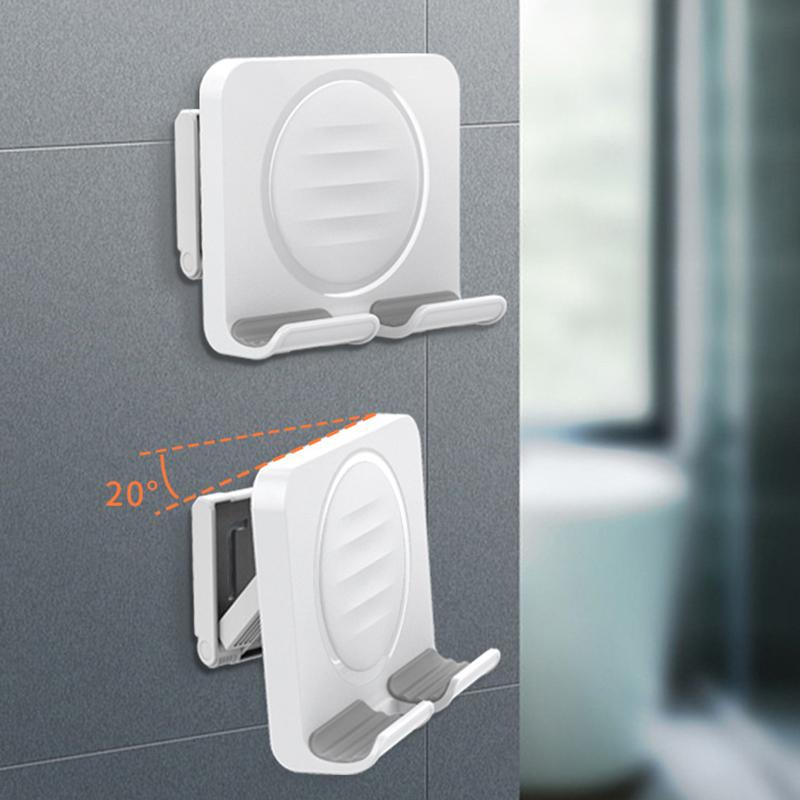 Wall Mount Cell Phone Holder Angle Adjustable Mobile Phone Stand For Bathroom Bedroom Kitchen Wall Sticker For Iphone Samsung