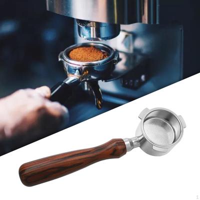 Kaffee bodenloser Siebträger mit Korb Edelstahl Praktisches Zubehör Werkzeug für Anfänger