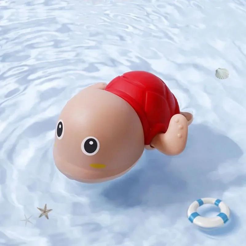 Non-Toxic Summer Bath Toys Kids Swimming Clockwork Dolls Play Water Baby Bathing Cute Funny Children Bathroom Shower Bathtub Animals Toy