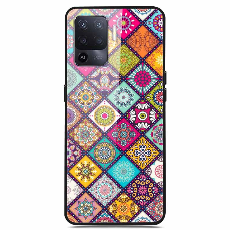 For OPPO Reno 5 Lite Case Luxury Tempered Glass Bumper for OppoA94 4G Phone Cover For OPPO A94 4G/ Reno5 Lite Glass Coque A94 4G