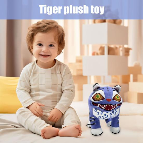 Tiger Plush Doll 18cm Soft Stuffed Animal Game Hunters Virtual Adventures Plush Toy Gift for Gamers Cosplay Enthusiasts