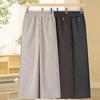 Women's Winter Fleece-Lined Elastic Waist Slim Straight Pants