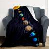 Solar System Flannel Blanket Throw Blanket Soft Warm Sofa Bed Camping Car Home Decor Unique Christmas Gift C9302231