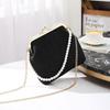Nova bolsa de corrente cheongsam bolsa mensageiro antiga chinesa bolsa de mão simples e elegante ombro único Hanfu bolsa dourada de boca