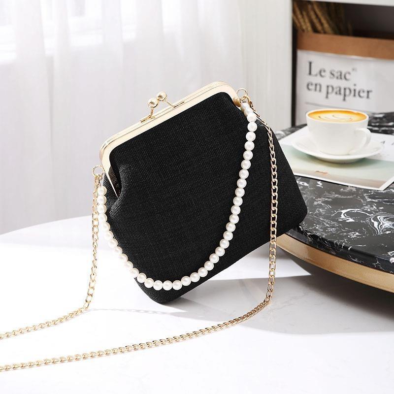 Nova bolsa de corrente cheongsam bolsa mensageiro antiga chinesa bolsa de mão simples e elegante ombro único Hanfu bolsa dourada de boca