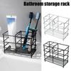 Stainless Steel Toothbrush Holder 5-Slot Layout Bathroom Organizer  Countertop Storage