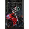 Children's Electric Motorcycle Dual Drive Children's Car with Remote Control Bluetooth Music LED Light Microphone Luminous Wheel