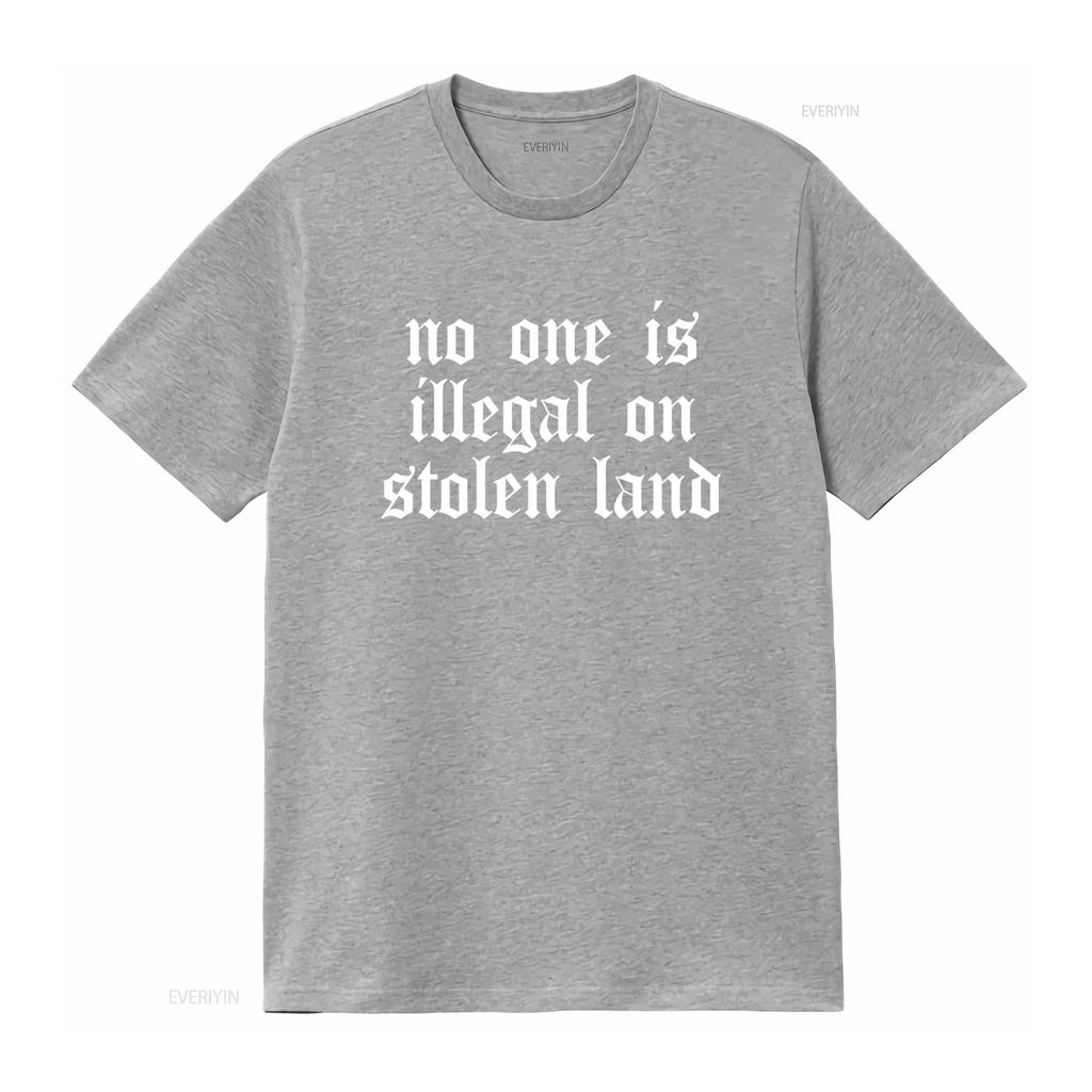 No One Is Illegal On Stolen Land Latina T Shirt BIPOC Lives Matter BLM Black Latinx Indigenous People  vintage Washed