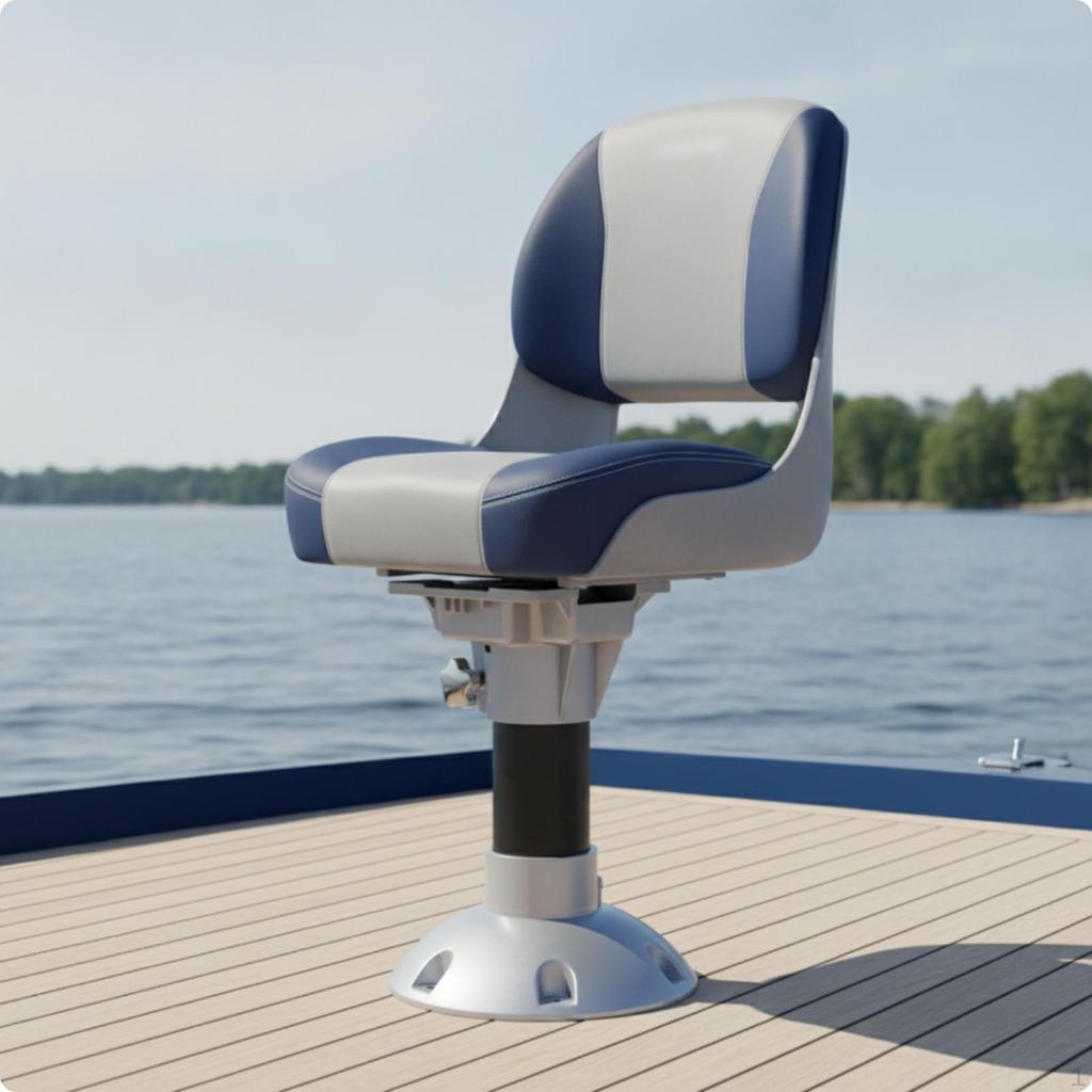 Boat Seat Base with Rotating Mount Compact Marine Sturdy for Anglers