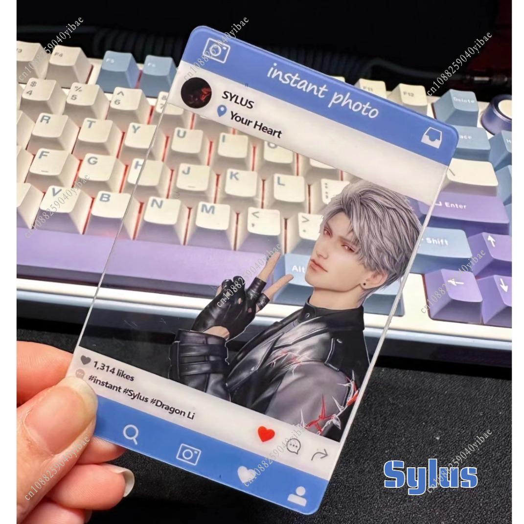 

1/4Pcs Love and Deepspace Sylus Qinche Transparent Card Anime Cosplay Travel Personalized Photo Souvenir Cards Fans Friends Gift