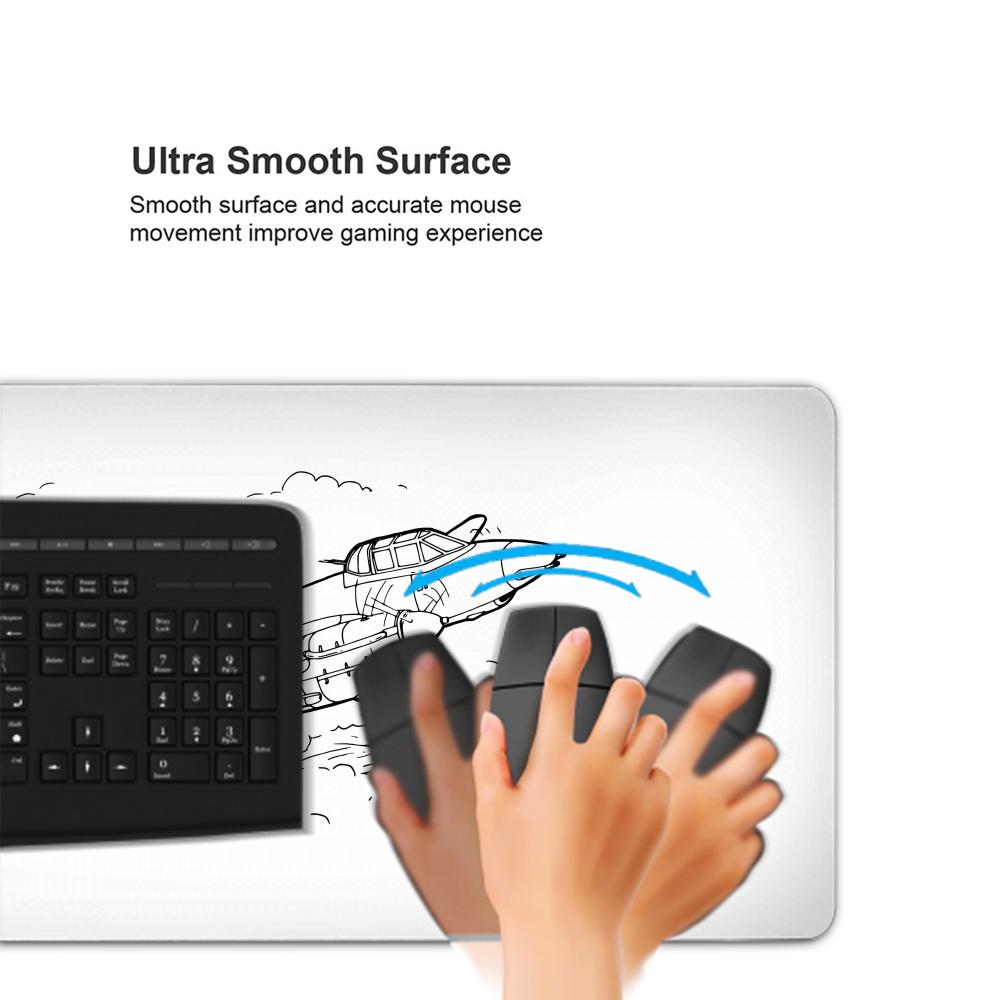 .Super-large aircraft design game Mouse Pad XXL Gaming Accessories Gamer Keyboard Non-Slip Laptop Large Rubber Anime Custom