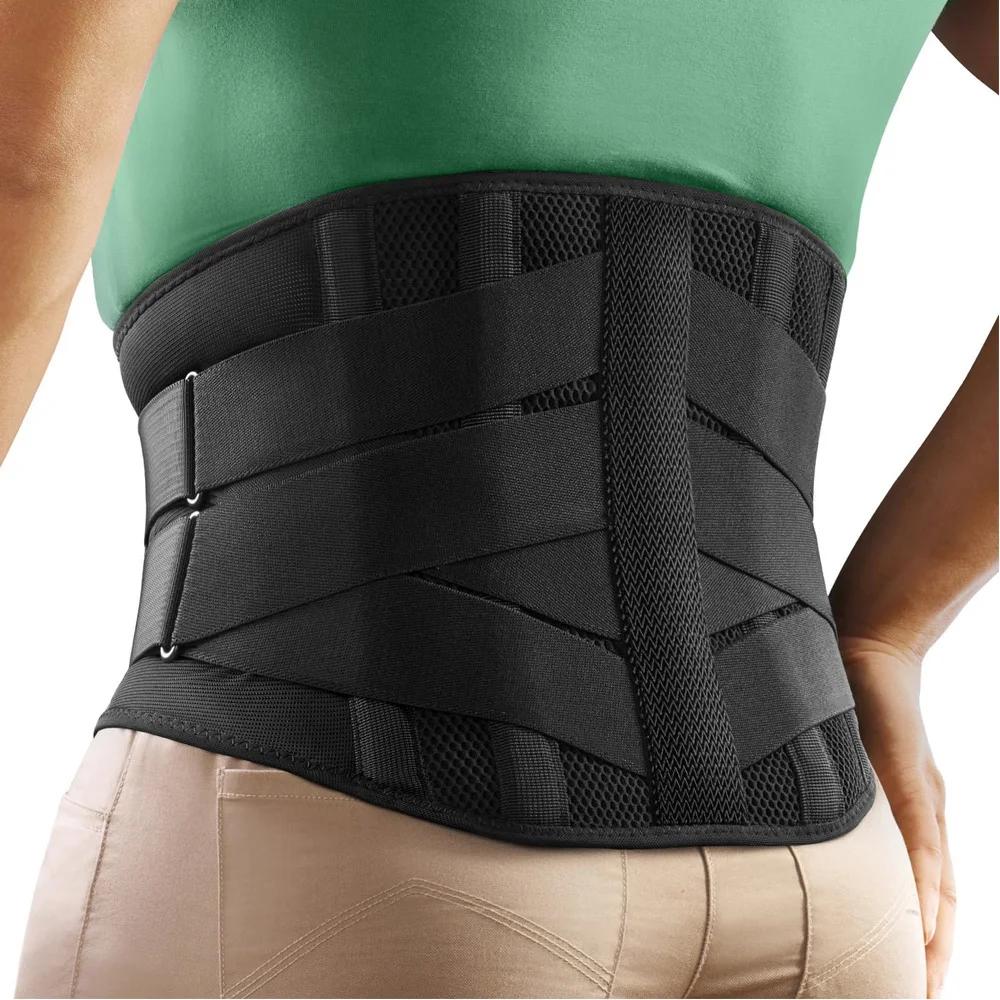 

Ergonomic Back Support Belt for Men Women Lower Back Pain with 7 Metal Stays Comfy Back Brace with 3D Soft Pad S