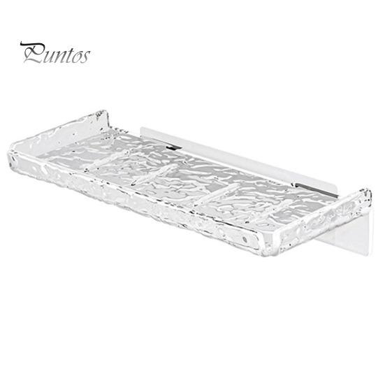 

Стеллаж для хранения в ванной комнате, прозрачный акриловый волнистый дизайн, легко чистится, компактный настенный органайзер для мыла для ванной комнаты прозрачный