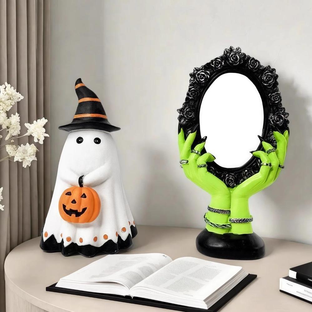 Creative Ghost Halloween Party Decoration Atmosphere Funny Cross Border Magic Mirror Ghost Festival Decoration Home Desktop Deco