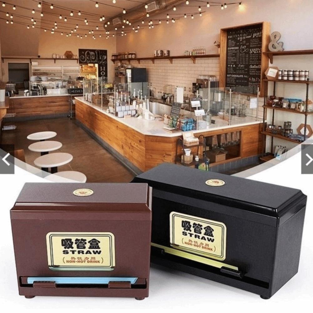 Adjustable Outlet Push Straws Dispenser Pressing Type Chopstick Container Box  Kitchen