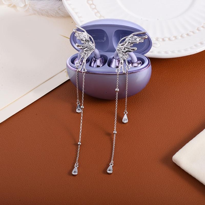 2 Stück/Set Kopfhörer-Durchmesser-Schnalle Zur Dekoration Metall-Ohrclip für Kopfhörer Exquisites Zubehör für kabellose Kopfhörer