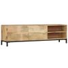 Day and Night - Day and Night TV Cabinet Made of Solid Mango Wood 145x30x41 Cm