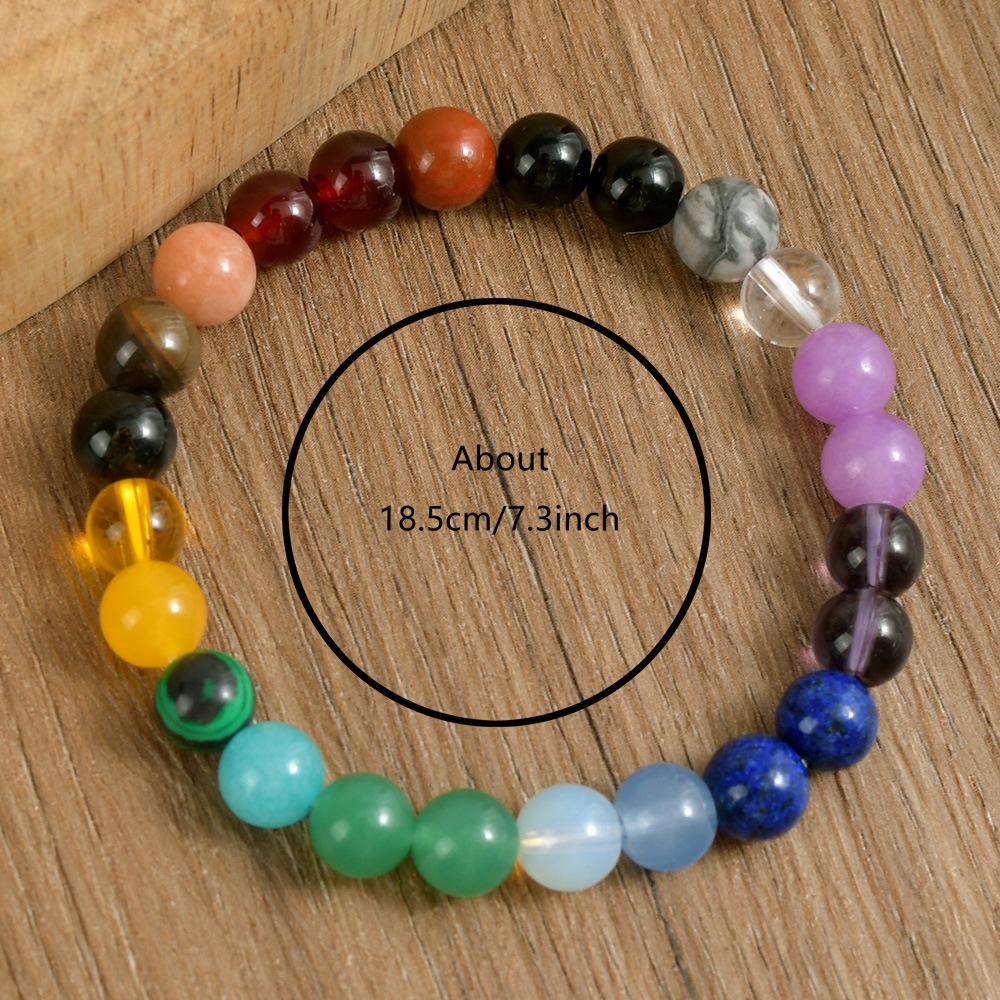 Festive Gifts Multicolor Natural Stone Beaded Bracelet With Tiger Eye Malachite And Citrine Jewelry Men Women Daily Wear Simple Versatile Accessory
