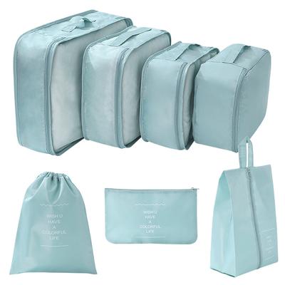 7 Set Packing Cubes for Suitcases Travel Luggage Packing Organizers with Laundry Bag Travel Essentials Make Up Bags for Shoes