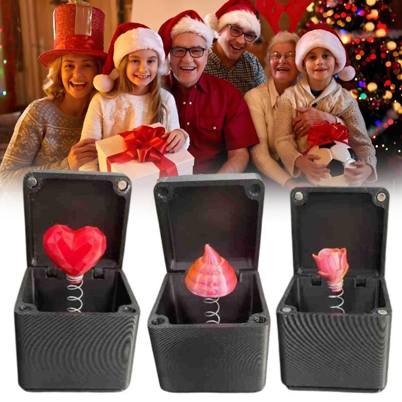 Surprise Heart Rose Gift Box 3d Printed Plastic Toy Decoration Gifts Festivals