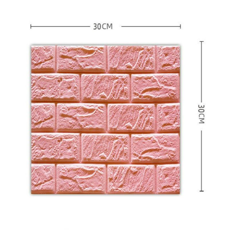 Kendinden Yapışkanlı 3D Duvar Çıkartmaları Tuğla Duvar Çıkartmaları Çocuk Odası için Sıcak Yatak Odası 30*30CM
