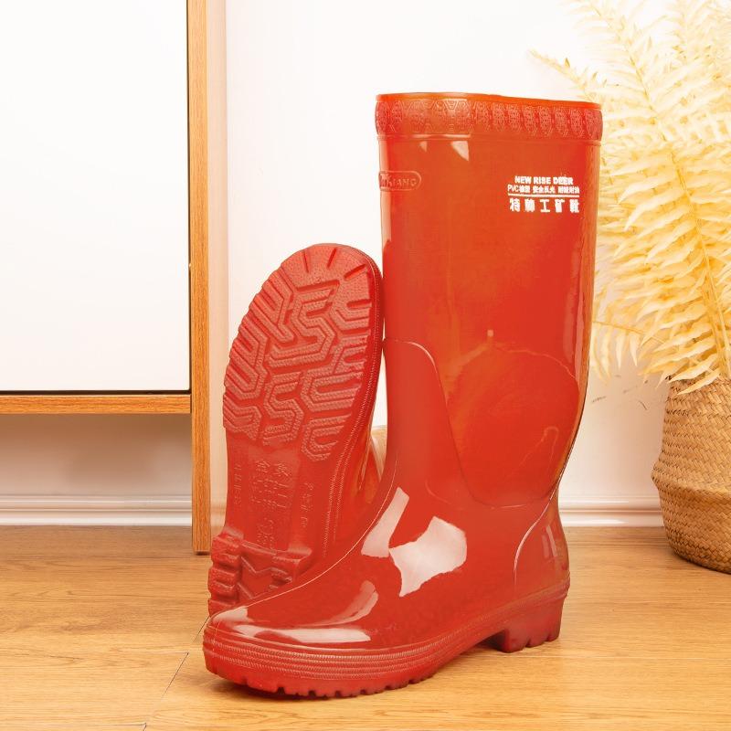 Golden Elephant No Inner Rib Men's Tall Rain Shoes Long Water Shoes Rain Boots No Mesh Black Tea Ex-factory Price Non-slip