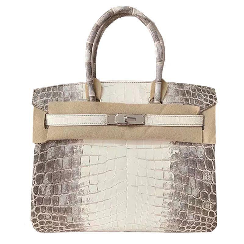 La borsa da donna Yijinyuan ha solo trent'anni. Stessa Borsa. Borsa a Mano in Vera Pelle con Fantasia Coccodrillo a Gradiente Platino 2021. Pendolare.