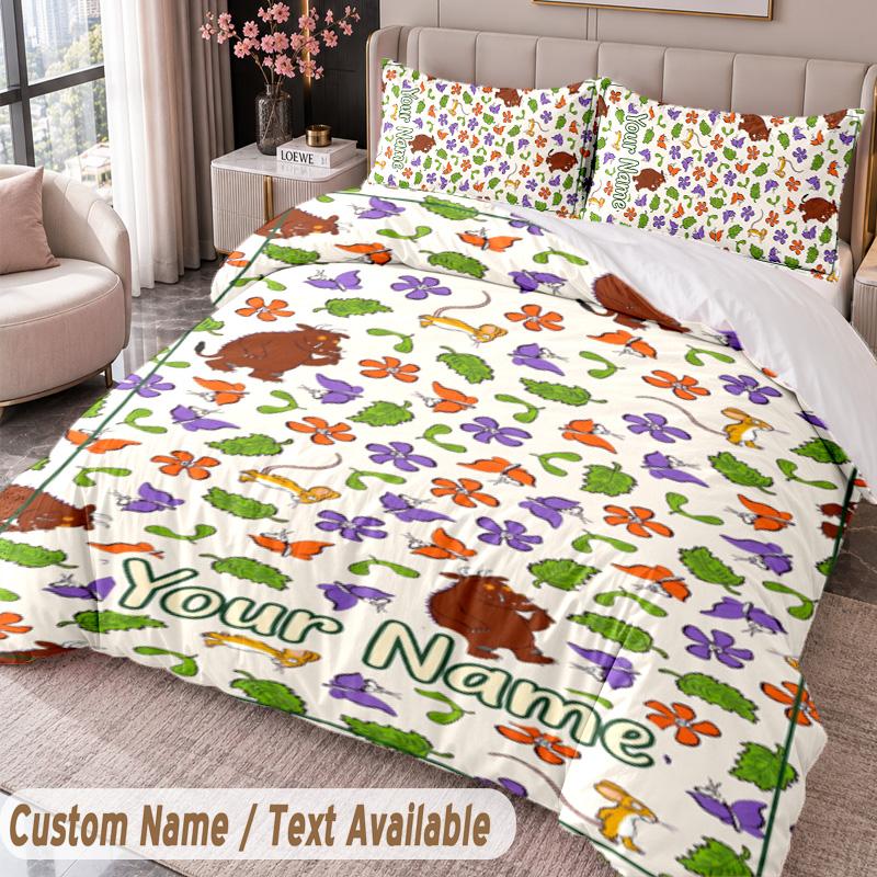 Custom Name Text 3Pcs Bedding Set The Gruffalo Duvet Cover And Two Pillowcases