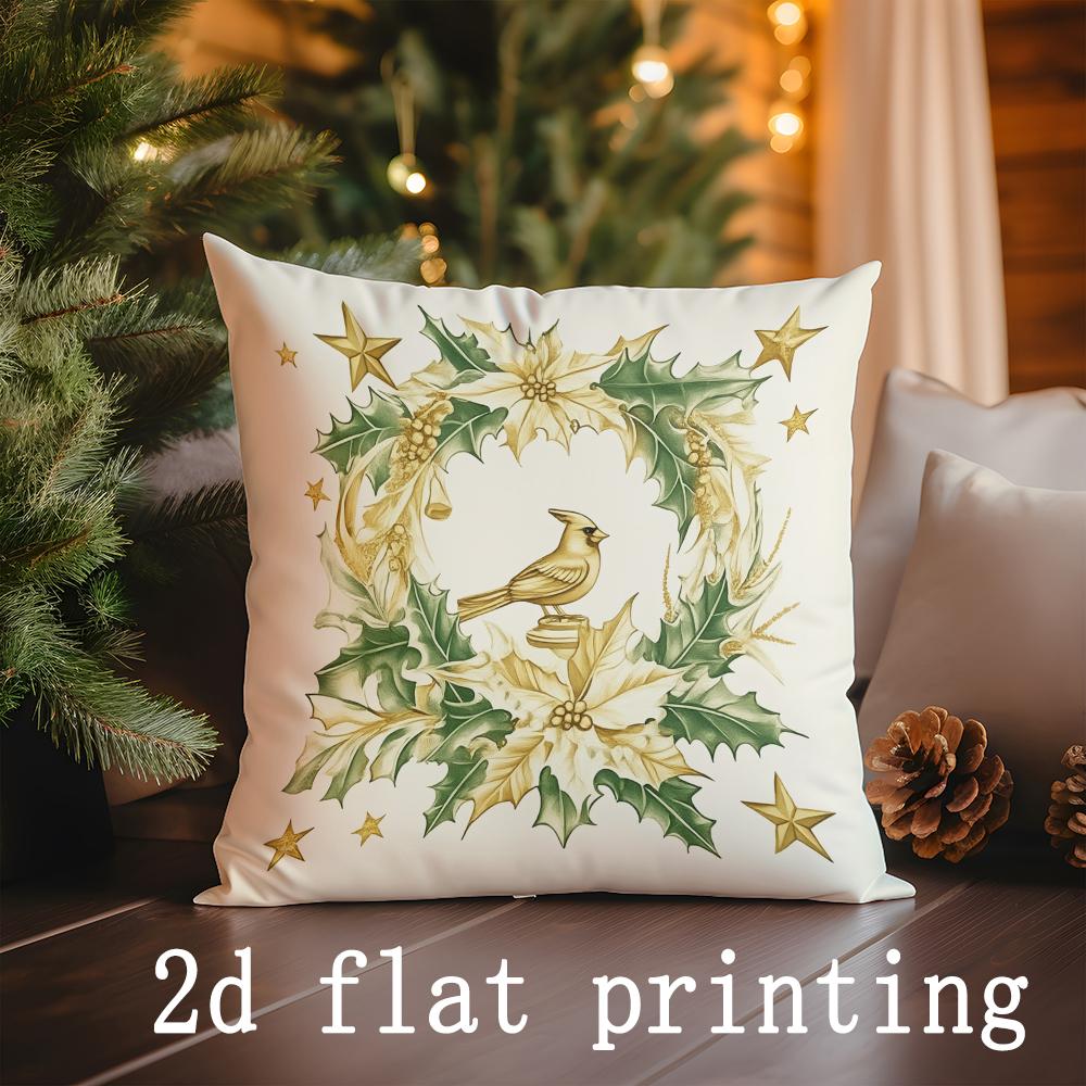

Home Decor Christmas-themed Decorative Pillow Covers with Stars Pattern Cushion Cover Suitable for Sofa Bedroom Car Pillow Cover 45x45cm