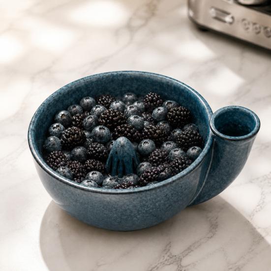 Moderne Küchenutensilien Selbstrotierende Beeren-Siebschale mit Löchern, Keramik-Wirbel-Spülgerät für Erdbeeren Ausgießer-Sieb, Spülen