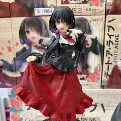 New DATE A LIVE Tokisaki Kurumi Anime Figure Cute Girl Model Toy PVC Black Dress Dress Up Standing Model Car Model Ornaments Toy