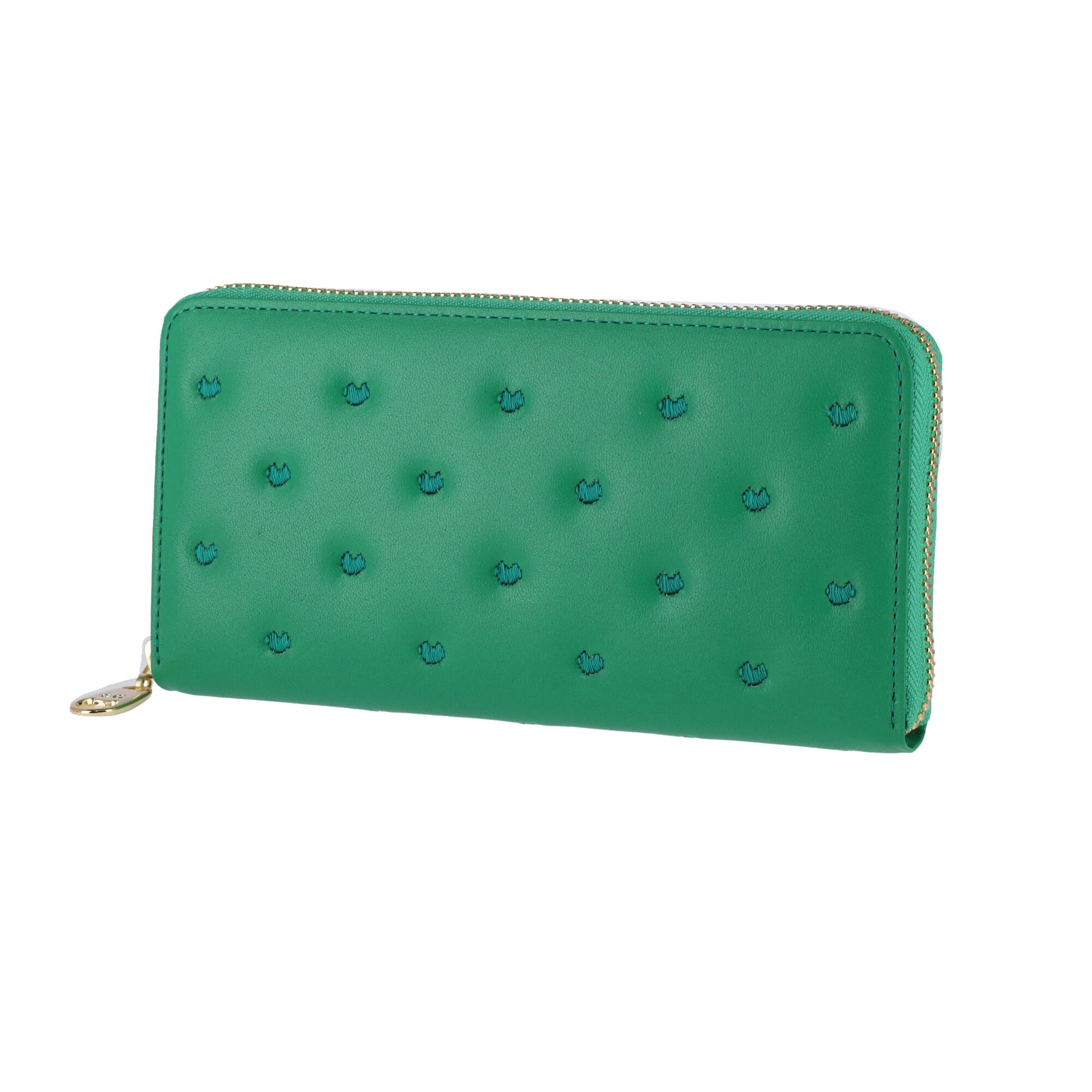 

Tsumori Chisato Кошелек длинный с круговой молнией Маленький кот , Зеленый