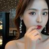Cercei Dama Women's Asymmetric Multi-Bead Crystal Long Earrings Fashion Pearl Theme Gold Elegant Double Model EFAYN