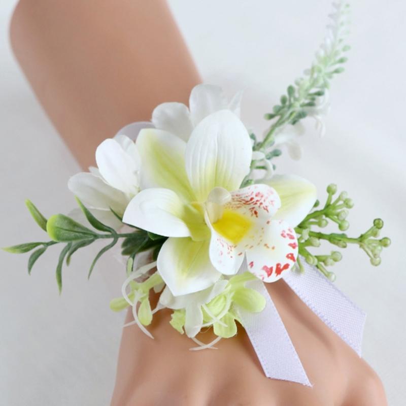 Artificial Silk Flower With Pin Clip Realistic Flower Decoration Set For Elegant Wedding Corsage And Wrist Flower