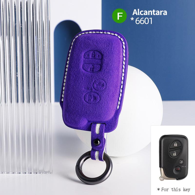 Suede Car Key Case Cover Key Caver FOR For Lexus LX470 GS450h IS350 SC430 LS460 ES350 4 Button Keychain Accessories