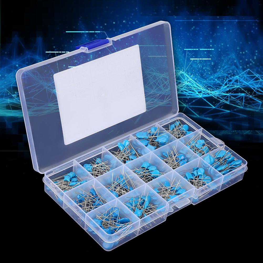 300pcs 15 Values High Voltage 0.1nF~22nF Ceramic Capacitor Assorted Kit