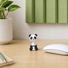 3D Printed Panda Desk Ornament, Retractable Rotating Cute Animal Figurine, Mini Fidget Stress Relief Toy for Home Office Decor