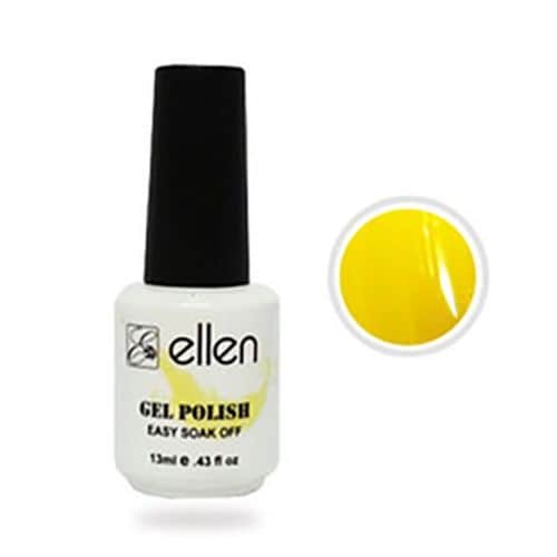 

ellen gel polish BM summer yellow nail art 084